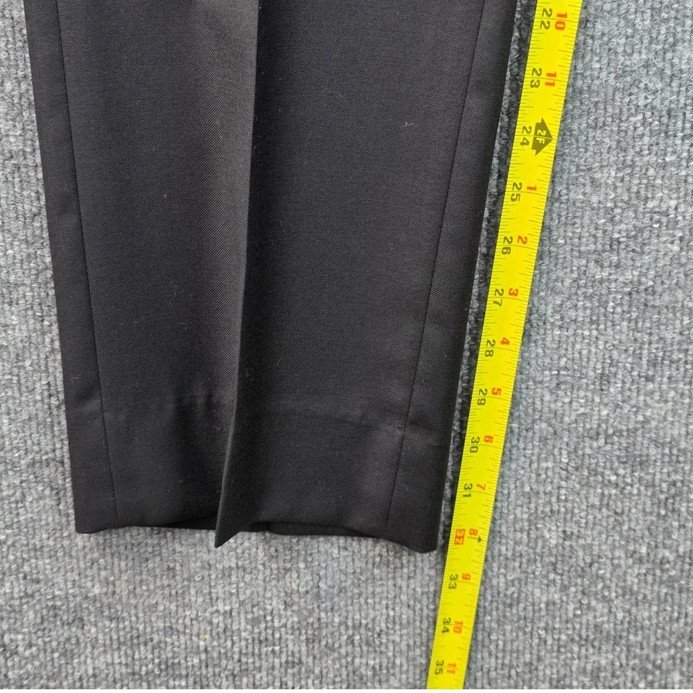 Peter Millar Mens Size 35 Black 100% Wool Flat Front Dress Trousers MS17B99‎
